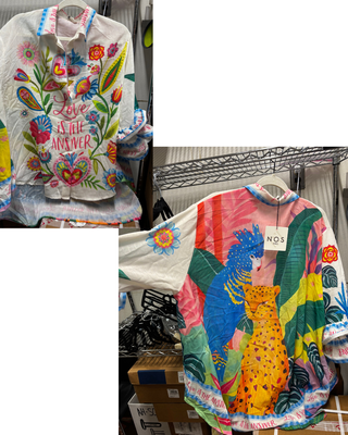 Ruffled Flowing Printed Blouse Women's Apparel - Picayune Cellars & Mercantile