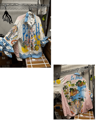 Ruffled Flowing Printed Blouse Women's Apparel - Picayune Cellars & Mercantile