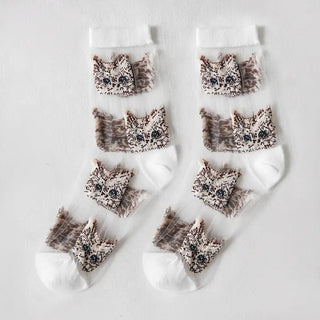 Sheer Cat Ankle Socks Socks - Picayune Cellars & Mercantile