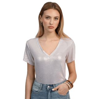Shimmer V - neck Tee Women's Apparel - Picayune Cellars & Mercantile