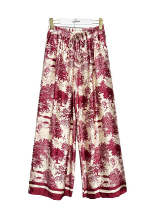 Silky Toile de Jouy Pants with Pockets Women's Apparel - Picayune Cellars & Mercantile