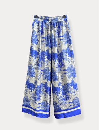 Silky Toile de Jouy Pants with Pockets Women's Apparel - Picayune Cellars & Mercantile