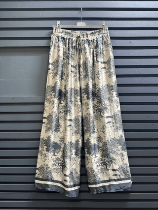 Silky Toile de Jouy Pants with Pockets Women's Apparel - Picayune Cellars & Mercantile