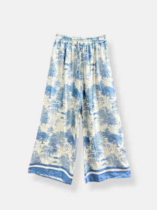 Silky Toile de Jouy Pants with Pockets Women's Apparel - Picayune Cellars & Mercantile