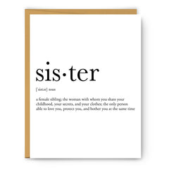 Sister Definition Card