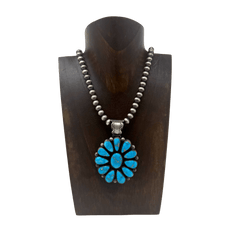 Sonoran Rose Turquoise Pendant