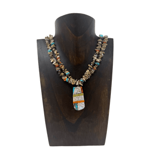 Spiny Oyster Necklace with Shell Inlay Pendant Pendants/Necklaces - Picayune Cellars & Mercantile