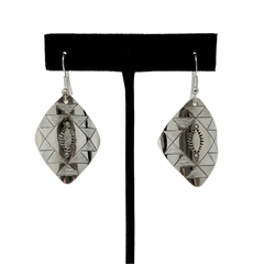 Sterling Silver Diamond Hook Earrings