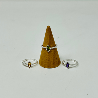 Sterling Silver & Gemstone Ring Rings - Picayune Cellars & Mercantile