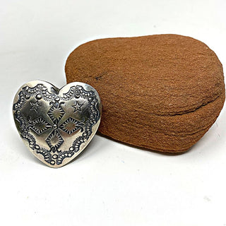 Sterling Stamped Heart Ring Rings - Picayune Cellars & Mercantile