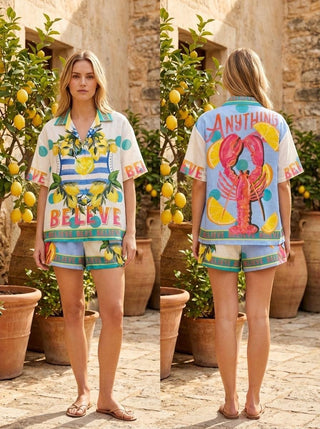 Summer Short & Shirt Set Women's Apparel - Picayune Cellars & Mercantile