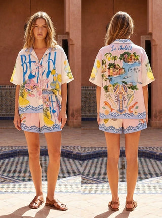 Summer Short & Shirt Set Women's Apparel - Picayune Cellars & Mercantile
