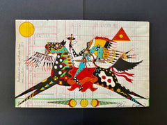 Terrance Guardipee Bluestone Rider Ledger Art