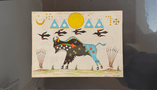 Terrance Guardipee Buffalo Ledger Art Artwork - Picayune Cellars & Mercantile