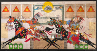 Terrance Guardipee High Plains Warriors Ledger Art Collage Artwork - Picayune Cellars & Mercantile