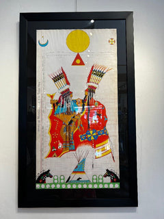 Terrance Guardipee Keepers of the Medicine Bundle Ledger Art