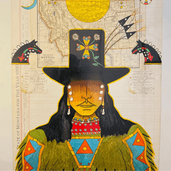 Terrance Guardipee Mountain Chief with Montana Collage