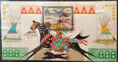 Terrance Guardipee Seattle Center Ledger Collage with Running Eagle & TimberwolfArt