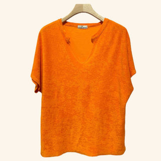 Terry Cotton V - neck Shirt Women's Apparel - Picayune Cellars & Mercantile