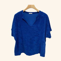 Terry Cotton V-neck Shirt