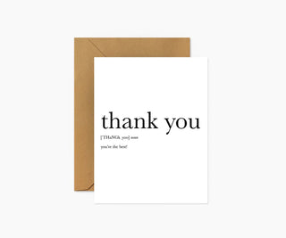 "Thank You Definition" Greeting Card Cards - Picayune Cellars & Mercantile