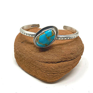 Thin Turquoise Stone Cuff Bracelets - Picayune Cellars & Mercantile