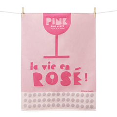 Tissage Moutet La Vie en Rosé Kitchen Towel