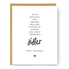 To My Sister Birthday Card