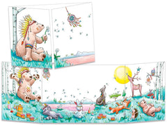 Trifold Card Animal Pow Wow