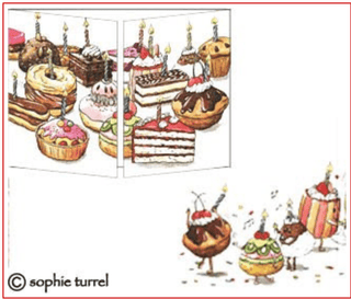 Trifold Card "Birthday Cakes" Cards - Picayune Cellars & Mercantile