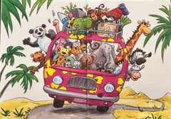Trifold Card Cool Bus Vacations