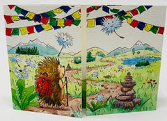 Trifold Card Dandelions Hike