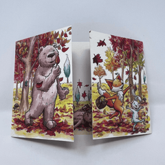 Trifold Card Fall Having a Good Time