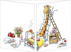Trifold Card Get Well Soon Giraffe