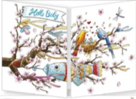 Trifold Card Hello Baby Fish & Bird Cards - Picayune Cellars & Mercantile