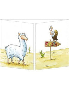 Trifold Card Llama Fiesta