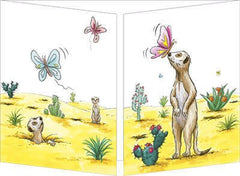 Trifold Card Meerkat & Butterflies