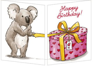 Trifold Card Surprise Koala Cards - Picayune Cellars & Mercantile