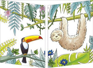 Trifold Card Toucan & Sloth Swing Cards - Picayune Cellars & Mercantile