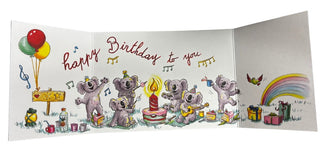 Trifold Happy Birthday - Picnic Koalas Cards - Picayune Cellars & Mercantile