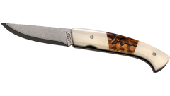 Atelier 1515 Trilogy Buffalo Bone, Spalted Beech Wood Pocket Knife