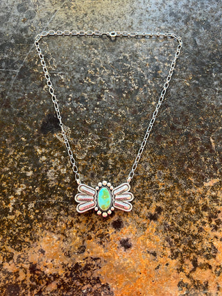 Turquoise Flower Necklace