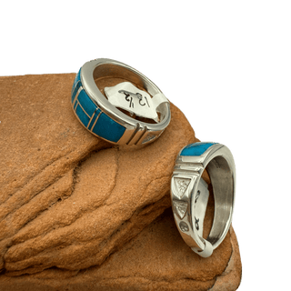 Turquoise Inlay Ring Rings - Picayune Cellars & Mercantile