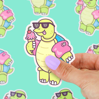 Vaca Turtle Beach Buddy Sticker Stickers - Picayune Cellars & Mercantile