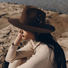 Van Palma Luna Wool Felt Hat with Embroidery