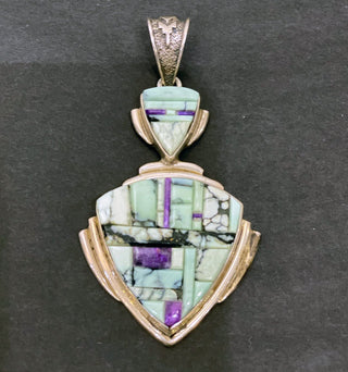 Variscite & Sugilite Pendant Pendants/Necklaces - Picayune Cellars & Mercantile