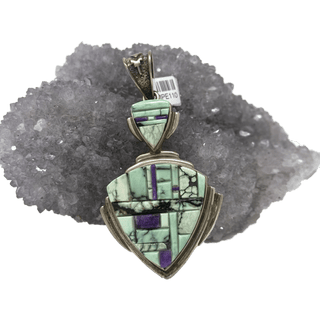 Variscite & Sugilite Pendant Pendants/Necklaces - Picayune Cellars & Mercantile