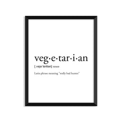 Vegetarian Definition Card