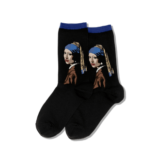 Vermeer's "Girl With a Pearl Earring" Art Sox Socks - Picayune Cellars & Mercantile