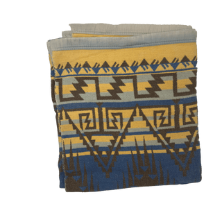 Vintage Beacon Blanket - Yellow & Blue Blankets - Picayune Cellars & Mercantile